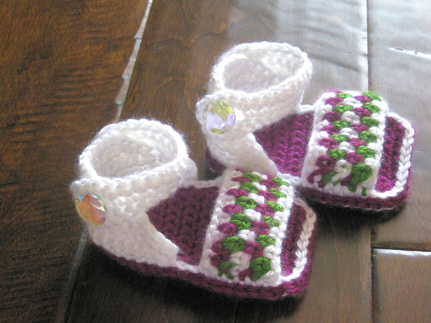 Crochet Baby Sandals Booties Shoes Newborn To 6 Months on Luulla